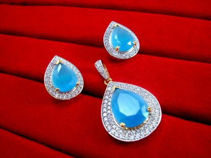 Daphne New Fashion Ferozi Zircon Pendant Earring