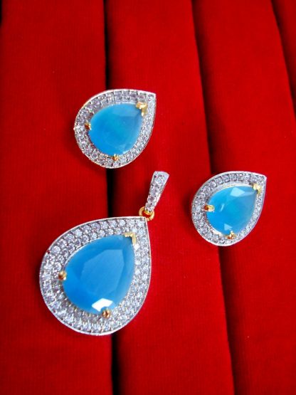 Daphne New Fashion Ferozi Zircon Pendant Earrings