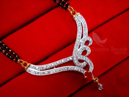 Daphne Pink Art Zircon Mangalsutra set - PENDANT