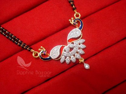 MS25 Daphne Zircon Peacock Meenakari Mangalsutra for Women, Gift for Wife - PENDANT