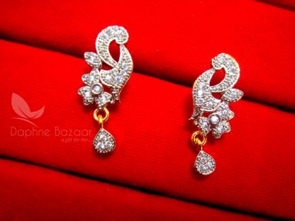 MS70 Daphne Zircon Designer Flora Mangalsutra earrings