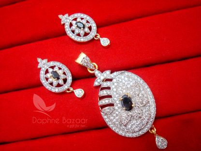 AD55 Daphne Black Zircon Pendant Set for Women, Gift For Friend