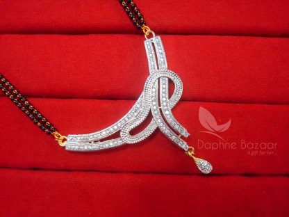 S14 Daphne Zircon Art Flower Mangalsutra PENDANT