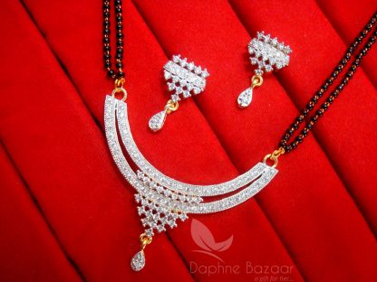 S17 Daphne Zircon Art Flower Mangalsutra set for Women