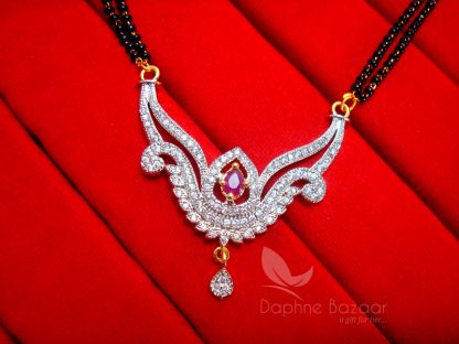 S23 Daphne Pink Zircon Elegant Mangalsutra