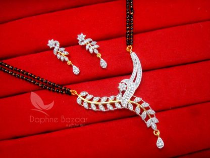 S30 Daphne Zircon Leaf Art Mangalsutra set for Women