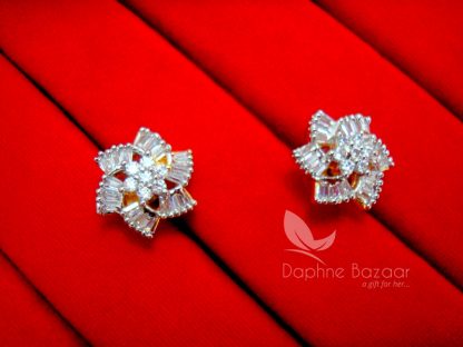 AD85, Daphne Crystal Flower Pendant Earrings for Cute - EARRINGS