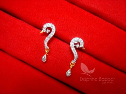 T231, Daphne Alluring Zircon Studded Mangalsutra for Women -EARRINGS