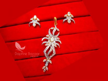 PE13, Daphne Designer Scorpion Zircon Pendant Earrings