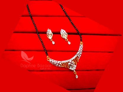 T411, Daphne Sleek Wave Handmade Mangalsutra for Women