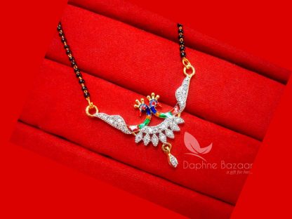 S461, Daphne Zircon Peacock Meenakari Mangalsutra for Women