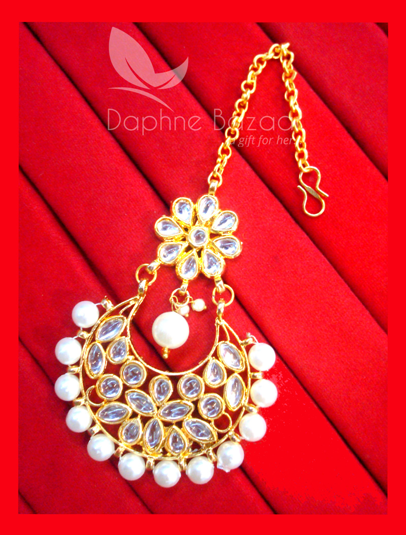 MAG24, Daphne Traditional Kundan Carving Maang Tikka with Pearls – Buy ...