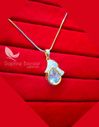 PE32, Daphne Zircon Studded Pendant for Women