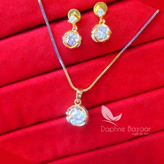 PE40 Daphne Designer Zircon Pendant Earrings