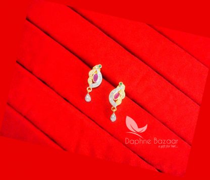 PE69E, Daphne Pink Zircon Earrings Gift For Women