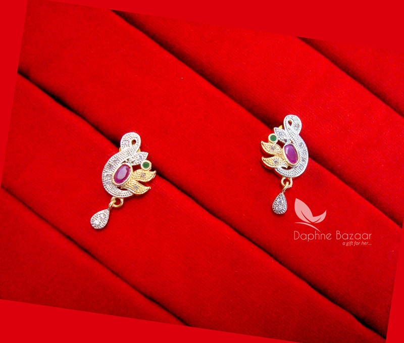 PE72E, Daphne Pink Zircon Earrings Gift For Women