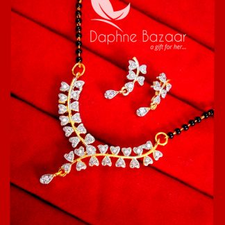 S89, Daphne Zircon Heart Shape Mangalsutra Set Diwali Special For Women