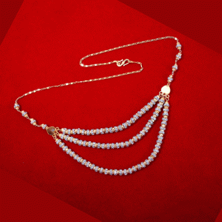 NC41 Stylish Handmade Golden beads Zircon Chain for Women-1