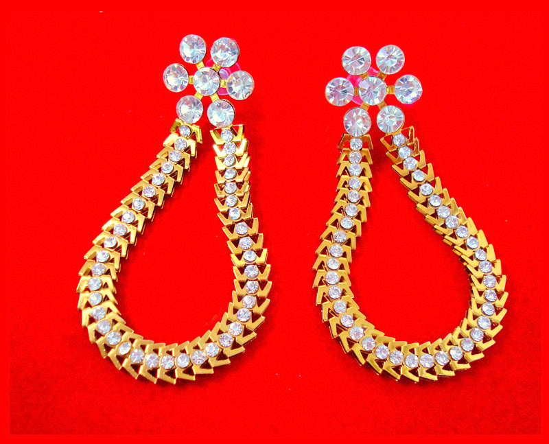 Buy SOHI Gold Plated Rhinestone Red Drop Earring Women and girls , Gold  Plated , Fashion Latest Stylish Fancy , jewellery for women , Rhinestone  drop earrings , artificial earrings for women ,