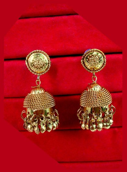 JM26 Daphne Antique Stylish Gold Plated Jhumki For Women Wedding Special-1