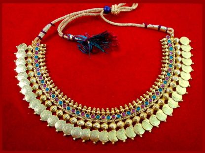 NK29 Daphne Amazing Traditional Ginni Chain Necklace For Wedding Events close up