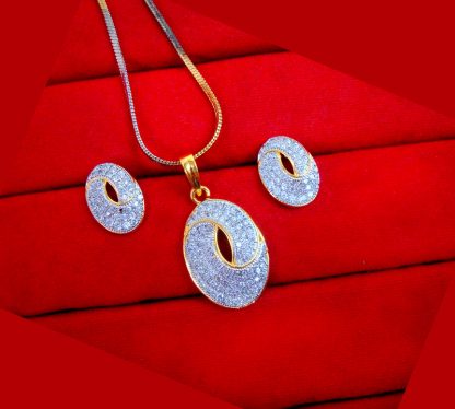 Daphne Fascination Premium Quality Zircon Pendant With Earrings Gift for Mother PN62