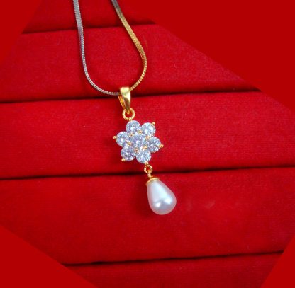 Daphne Premium Quality Flora Pearl Hanging Zircon Pendant Gift for Mother PN60