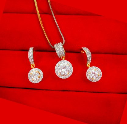 Daphne Premium Quality Round Zircon Pendant Earrings Gift for Wife PN61