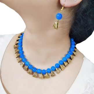 NK84 Daphne Designer Party wear Firoza Handcrafted Necklace Earring