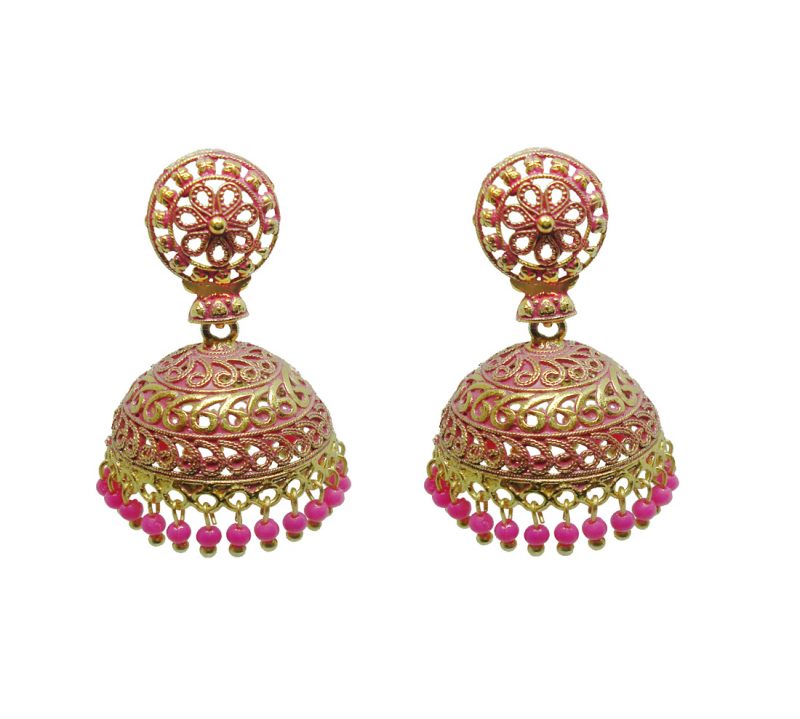 Buy Zaveri Pearls Pink & Wedding Collection Earring-ZPFK15378 Online At  Best Price @ Tata CLiQ