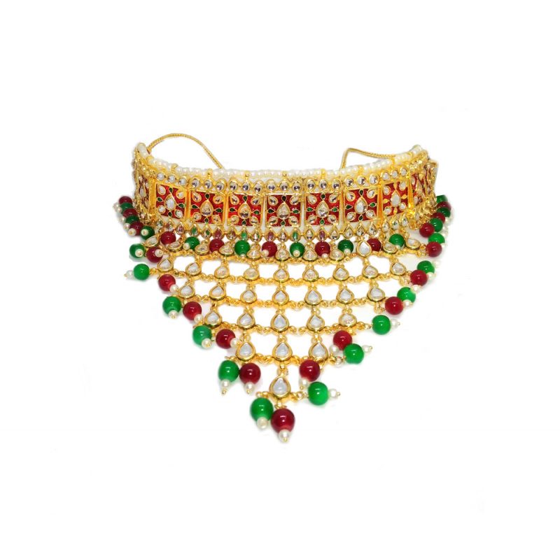 NA33 Daphne Traditional Bollywood Multicolor Padmavati Choker For Women