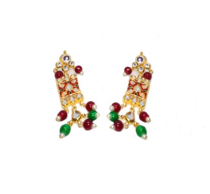 NA33 Daphne Traditional Bollywood Multicolor Padmavati Earring Set For Women