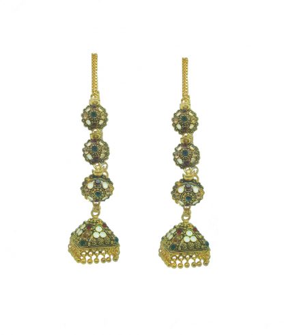 JM76 Daphne Indian Bollywood Earrings Jhumka Wedding Events For Women