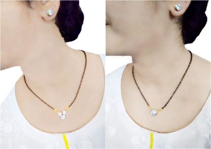 ZM234 Daphne Tiny Fascinating Round Shaped Zircon Mangalsutra for Women