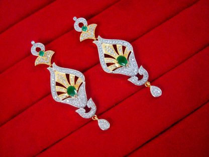 EK15 Daphne Leaf Shape Beautiful Earrings Specially For Wedding and Party Wear