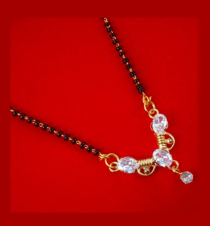 MN42 Daphne Bollywood Inspired Golden Silver Sleek Mangalsutra For Woman