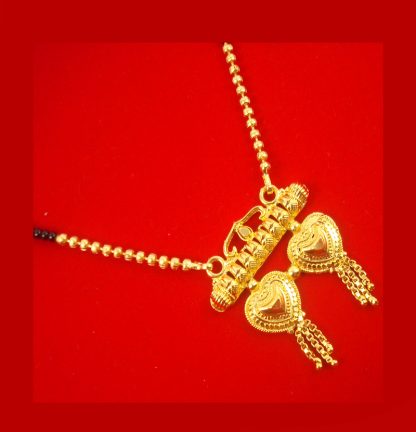 MN63 Daphne Traditional Wear Double Heart Mangalsutra For Woman