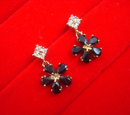 NK97 Daphne Elegant Black Stone Work Sleek Earring Especially For Valentine Day