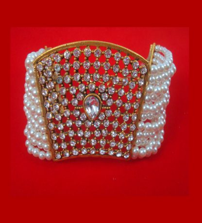 BR95 Daphne Bollywood Style Heavy Pearl Bracelet For Your Special Occasion