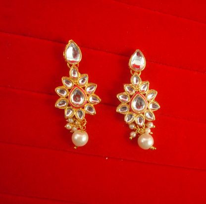 JH64WG Daphne Light Weight Wedding Wear Hanging Earring MAang Tikka For Woman