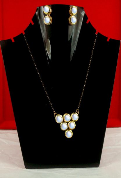 Daily Wear Long Lasting Kundan Mangalsutra Earring Gift For Her DM14