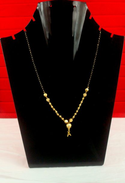 Wedding Wear Royal Look Golden Ball Necklace Chain DM11