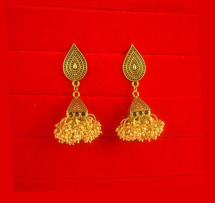 22k Gold Plated Gift Jhumka Earrings Indian 3