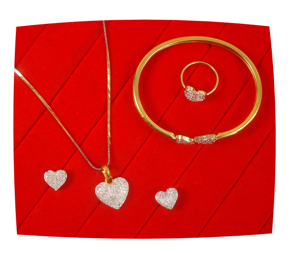 Hesroicy 1 Set Necklace Jewelry Set Multi-colored Love Heart Pendant Dainty  Gift Minimalist Drop Earrings Open Ring Kit Fashion Jewelry - Walmart.com