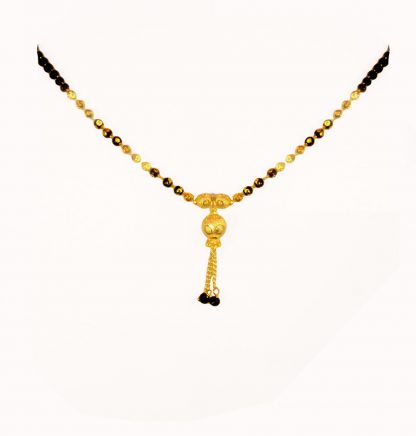 Imitation Jewelry Handmade Daily Wear Golden Black Light Weighted Mangalsutra Necklace,Gift For Her DM63 