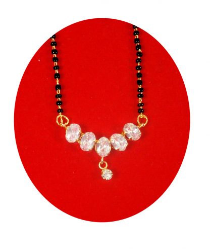 Designer Daily Wear Cute Round Zircon Mangalsutra Gift For Wife DM69