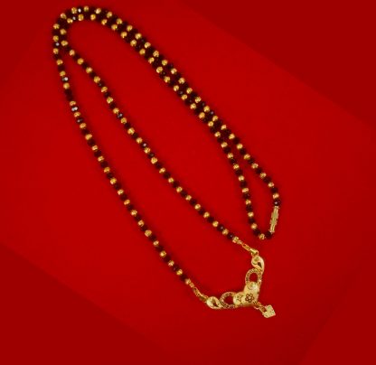 Designer Heart Shape Golden Plated Cute Mangalsutra Valentine Gift Fir Wife DM81