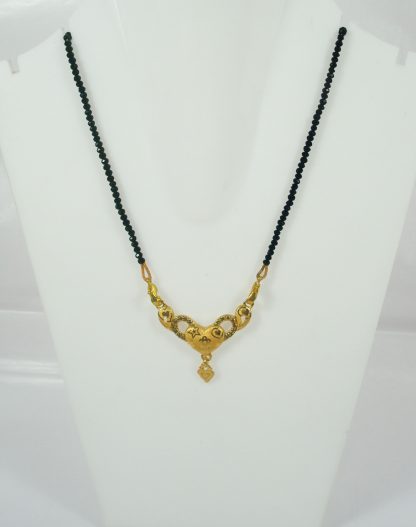 Designer Heart Shape Golden Plated Cute Mangalsutra Valentine Gift For Wife DM97