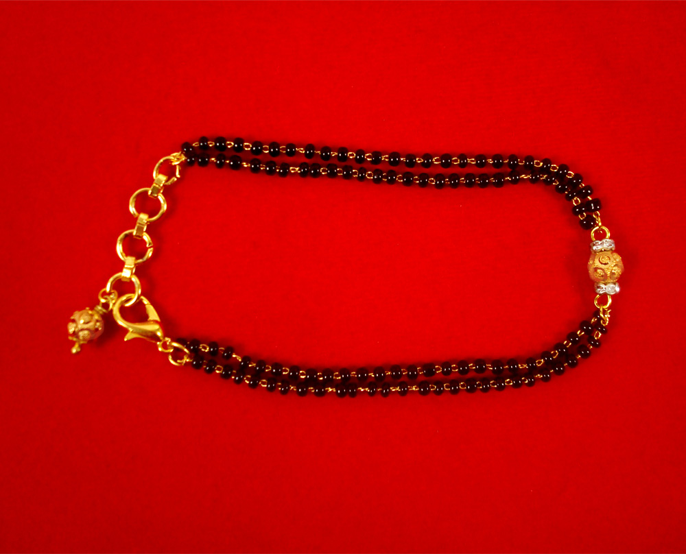 Fashion Jewelry Attractive Gold Tone Black Beads Gold Plated