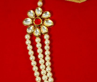 Imitation Jewelry Wedding Wear Designer Multi Layer kundan Flora Brooch Necklace Especially For Engagement Wear DN18